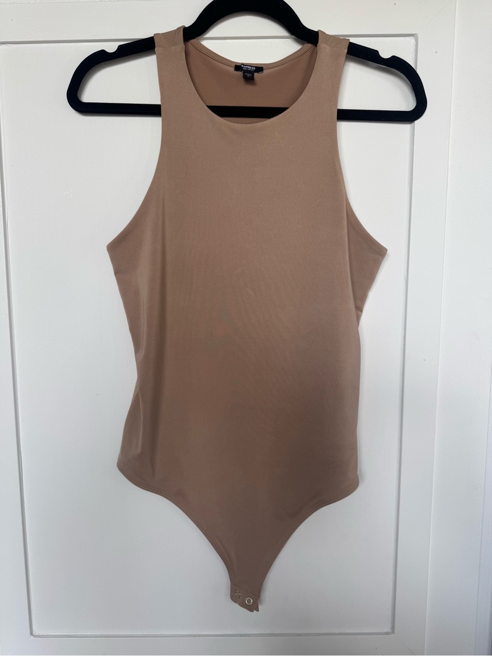 Express Body Contour Tan One-Piece Bodysuit sz M